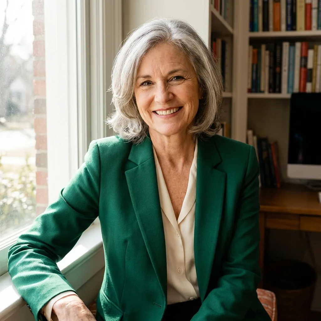 Confident woman wearing bold jewel tones