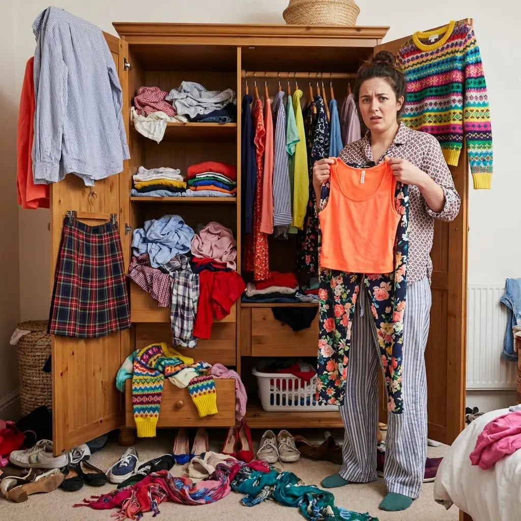 Contrast between corporate blazer and creative clothing